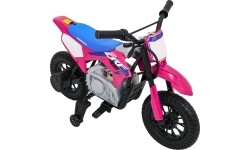 Motocykl elektryczny Honda CFR450R, różowy
