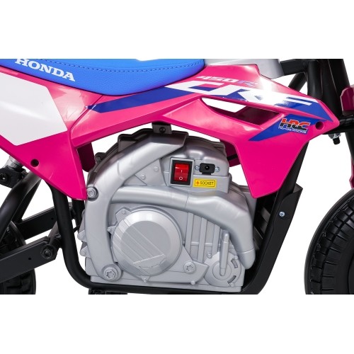 Motocykl elektryczny Honda CFR450R, różowy