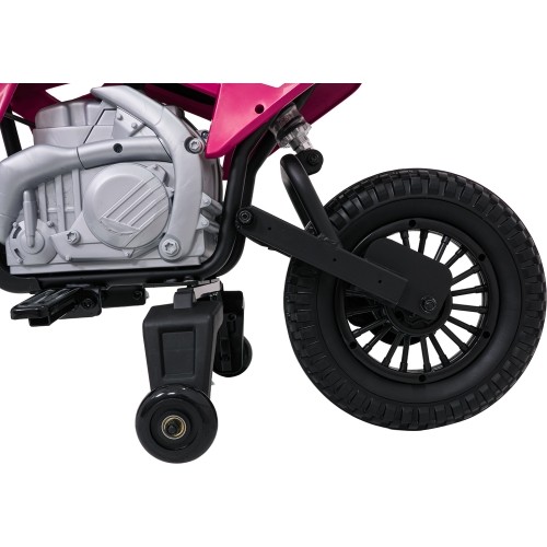 Motocykl elektryczny Honda CFR450R, różowy