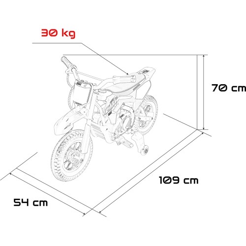 Motocykl elektryczny Honda CRF450R, czerwony