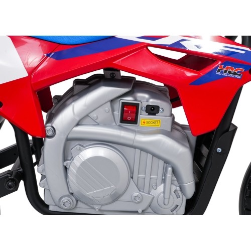 Motocykl elektryczny Honda CRF450R, czerwony