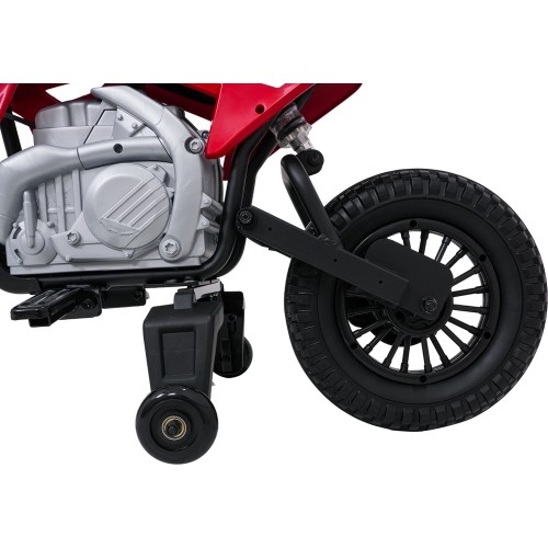 Motocykl elektryczny Honda CRF450R, czerwony