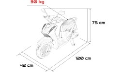 Motorower elektryczny dla dzieci Honda SH125I, biały