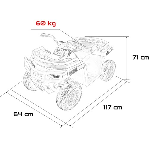 Quad 4x4 ATV WOLF, żółty