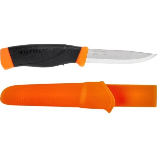 Nóż Morakniv Companion F Heavy Duty, stal węglowa, pomarańczowy