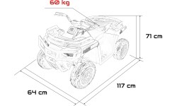 Pojazd elektryczny dla dzieci WOLF Pink 4x4 quad, różowy
