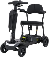 Elektryczny czterokołowy skuter dla seniorów SeniorStar, czarny