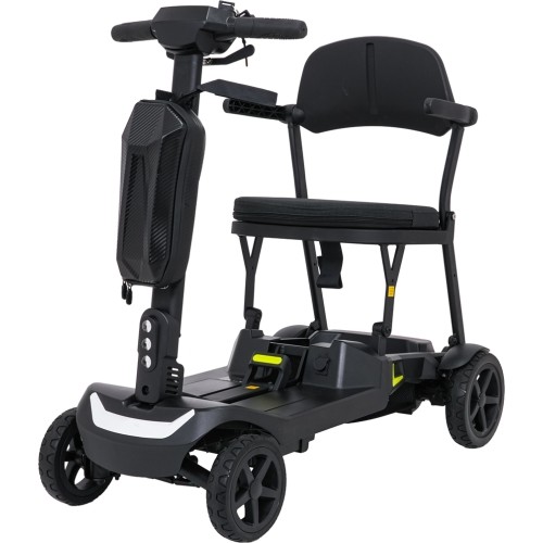Elektryczny czterokołowy skuter dla seniorów SeniorStar, czarny