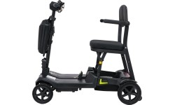 Elektryczny czterokołowy skuter dla seniorów SeniorStar, czarny