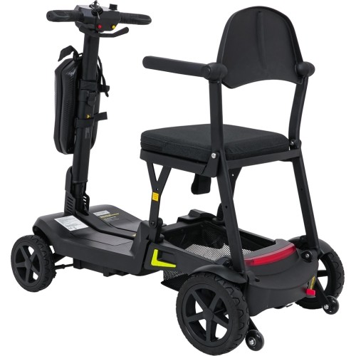 Elektryczny czterokołowy skuter dla seniorów SeniorStar, czarny