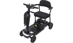 Elektryczny czterokołowy skuter dla seniorów SeniorStar, czarny