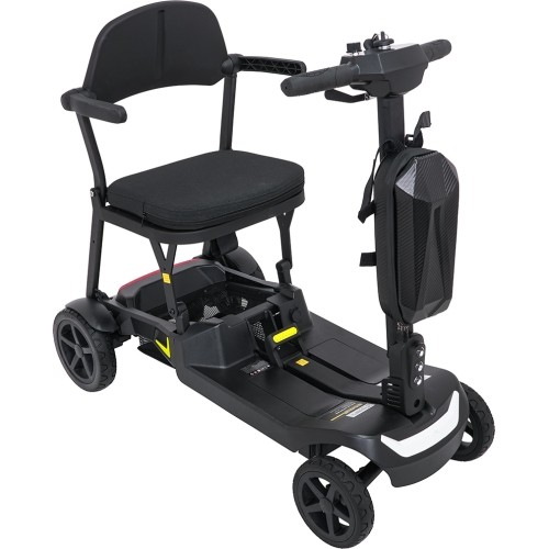 Elektryczny czterokołowy skuter dla seniorów SeniorStar, czarny