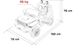 Pojazd elektryczny Jeep Wrangler Rubicon LIFT, biały