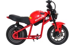 Motocykl elektryczny SUPERMOTO, czerwony