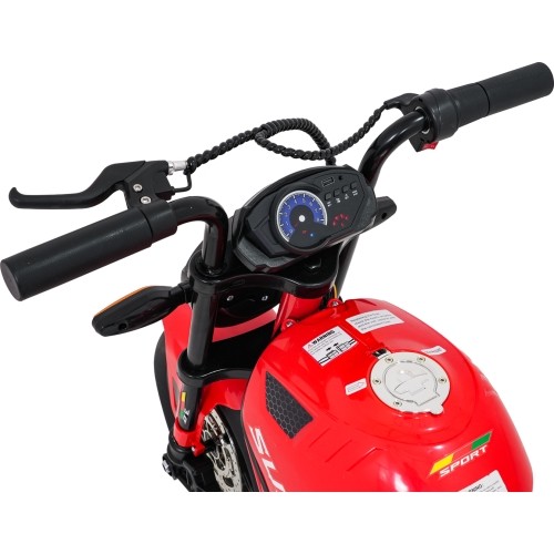 Motocykl elektryczny SUPERMOTO, czerwony
