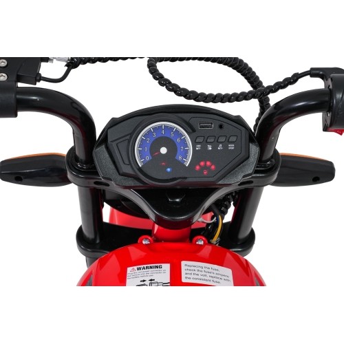 Motocykl elektryczny SUPERMOTO, czerwony
