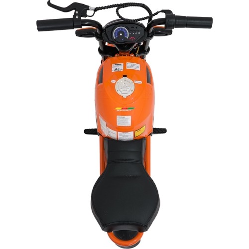 Motocykl elektryczny SUPERMOTO, pomarańczowy