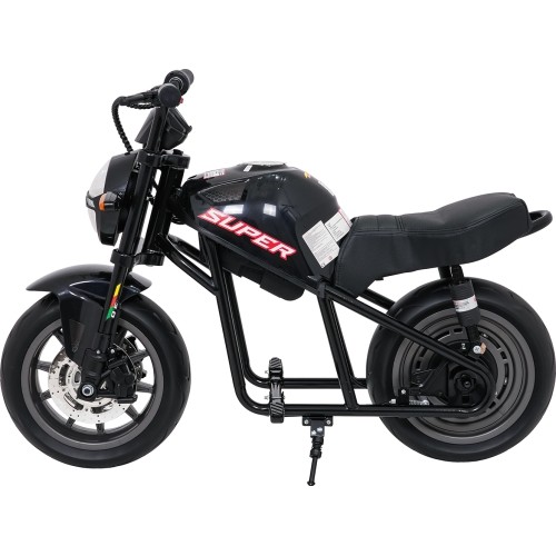 Motocykl elektryczny Supermoto, czarny