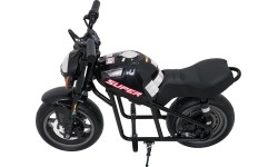 Motocykl elektryczny Supermoto, czarny
