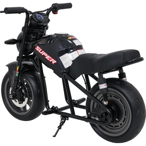Motocykl elektryczny Supermoto, czarny