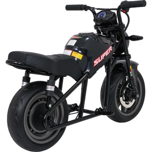 Motocykl elektryczny Supermoto, czarny
