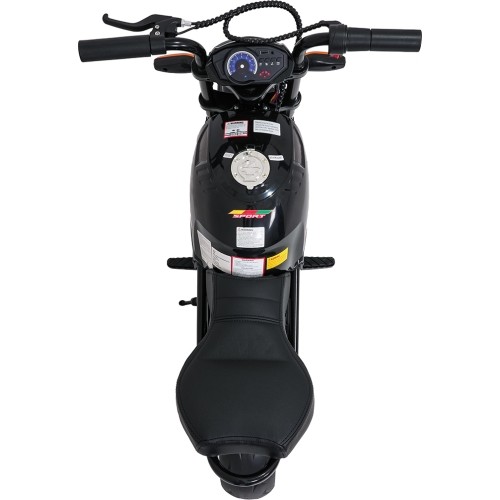 Motocykl elektryczny Supermoto, czarny