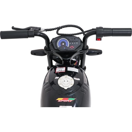 Motocykl elektryczny Supermoto, czarny