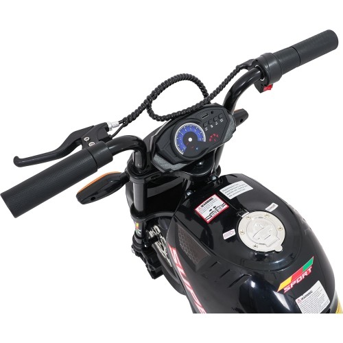 Motocykl elektryczny Supermoto, czarny