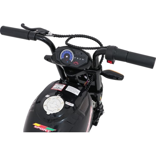 Motocykl elektryczny Supermoto, czarny