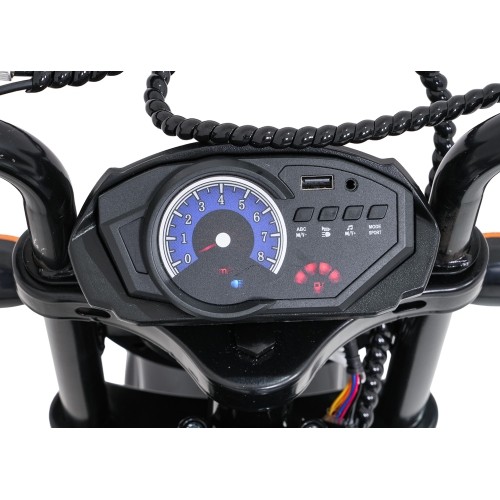 Motocykl elektryczny Supermoto, czarny