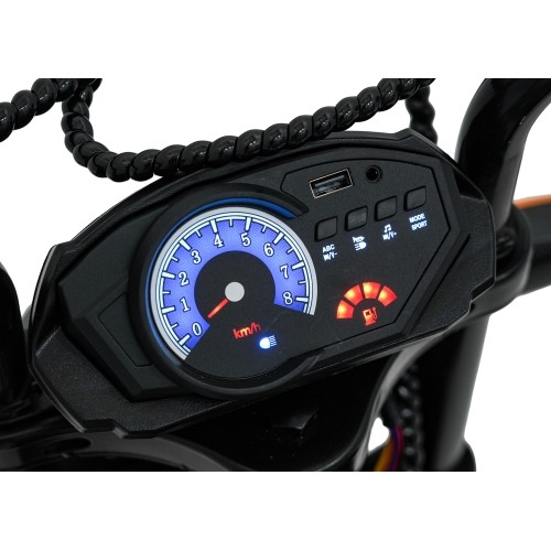 Motocykl elektryczny Supermoto, czarny