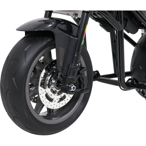 Motocykl elektryczny Supermoto, czarny
