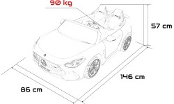 Pojazd elektryczny Mercedes Benz GT63 AMG, czarny