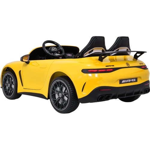 Pojazd elektryczny Mercedes Benz GT63 AMG, żółty