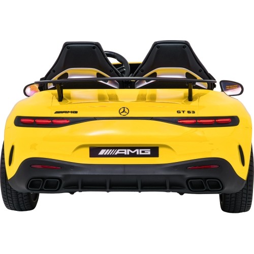 Pojazd elektryczny Mercedes Benz GT63 AMG, żółty