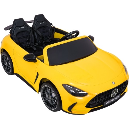 Pojazd elektryczny Mercedes Benz GT63 AMG, żółty