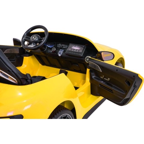 Pojazd elektryczny Mercedes Benz GT63 AMG, żółty
