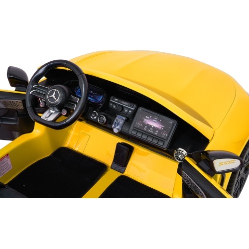 Pojazd elektryczny Mercedes Benz GT63 AMG, żółty