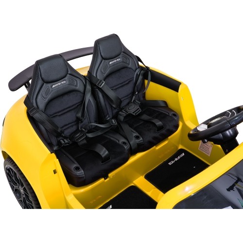 Pojazd elektryczny Mercedes Benz GT63 AMG, żółty