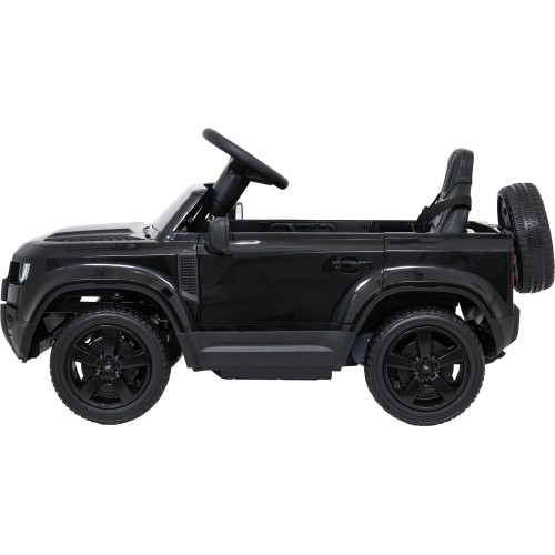Samochód elektryczny dla dzieci Land Rover Defender, czarny