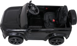 Samochód elektryczny dla dzieci Land Rover Defender, czarny