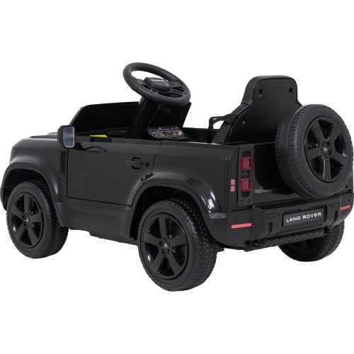 Samochód elektryczny dla dzieci Land Rover Defender, czarny