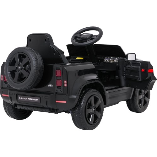 Samochód elektryczny dla dzieci Land Rover Defender, czarny