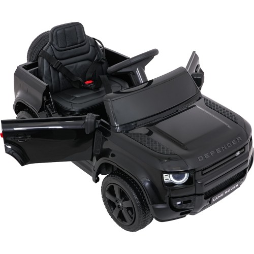Samochód elektryczny dla dzieci Land Rover Defender, czarny