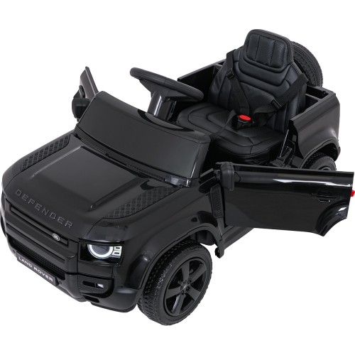 Samochód elektryczny dla dzieci Land Rover Defender, czarny