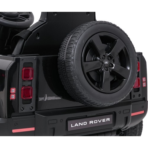 Samochód elektryczny dla dzieci Land Rover Defender, czarny