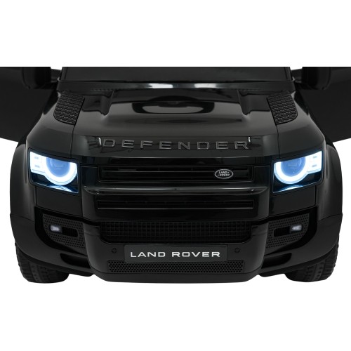 Samochód elektryczny dla dzieci Land Rover Defender, czarny