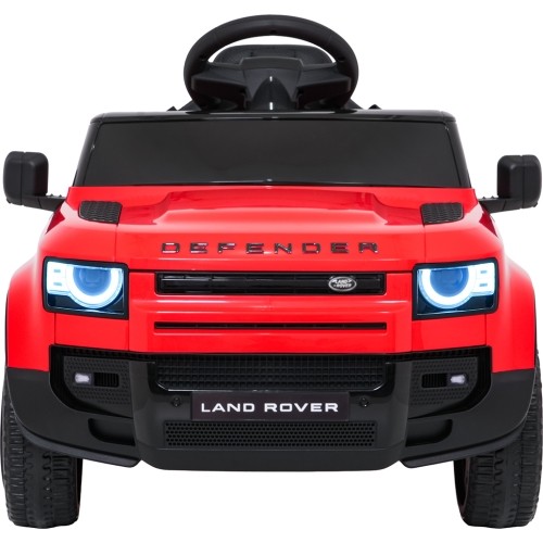 Land Rover Defender czerwony pojazd elektryczny dla dzieci