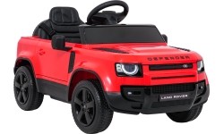 Land Rover Defender czerwony pojazd elektryczny dla dzieci
