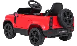 Land Rover Defender czerwony pojazd elektryczny dla dzieci